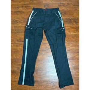 Tesla Black Cargo Pants with Gray Accents